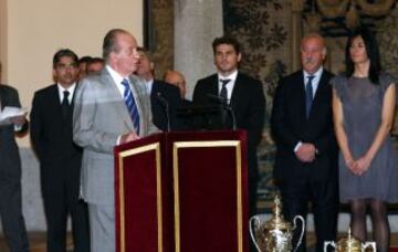 Su Majestad, durante la entrega de los Premios Nacionales del Deporte 2010.