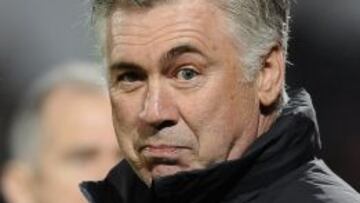 Carlo Ancelotti durante el partido entre el Lorient y el PSG el 26 de mayo.