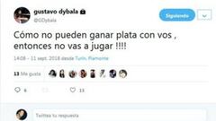 El hermano de Dybala explota en Twitter por su suplencia