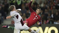 Cristiano Ronaldo scores superb volley for Portugal