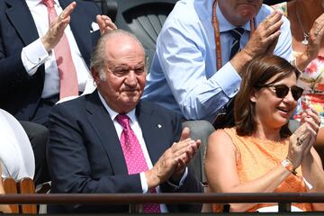 El Rey Juan Carlos I no quiso perderse la final de Roland Garros. 