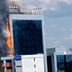 Aparatoso incendio en el Hotel Nuevo Madrid