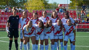 Once inicial del Rayo femenino ante el Barcelona B.