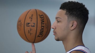 Ben Simmons, unos días antes de lesionarse a finales de septiembre de 2016.