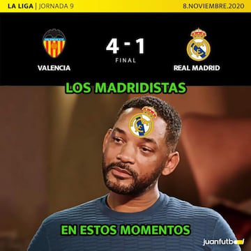 Los mejores memes de la derrota del Real Madrid en Valencia