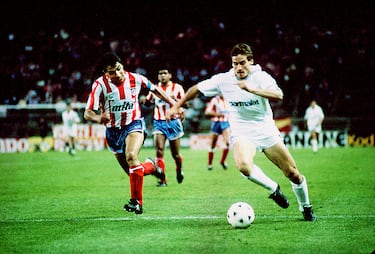 Jugador de estirpe madridista, sobrino de Gento y padre de Marcos Llorente, se convirtió en el primer futbolista en lograr su libertad pagando la cláusula de rescisión acogiéndose al Decreto 1.006/1985, que revolucionó el fútbol español. Se desvinculó del Atlético y estuvo siete temporadas en el Madrid. Su momento de gloria fue en Oporto, en la vuelta de octavos de final de la Copa de Europa 1987-88, cuando dos extraordinarias carreras suyas propiciaron sendos goles de Míchel y el 1-2 en el marcador.