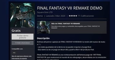 Final Fantasy VII Remake estrena demo gratis en PS4: cómo descargar
