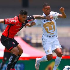 Pumas empató con Atlas en la jornada 1 del Apertura 2021