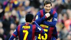 Show de Barcelona con triplete de Messi y pirueta de Suárez