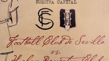 8 de marzo de 1890: Primer partido de f&uacute;tbol &#039;oficial&#039; en Espa&ntilde;a ente el Sevilla y el Recreativo. 