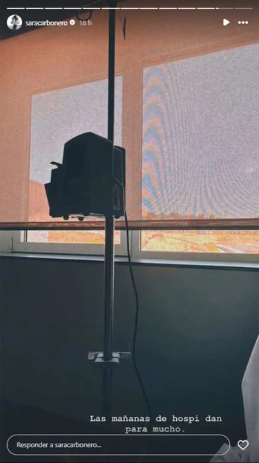 La imagen de Sara Carbonero que preocupa a sus seguidores: Las ma?anas de hospi dan para mucho
