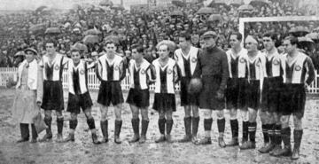 La formación del Espanyol en la Final del Agua de 1929.