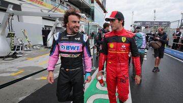 Fernando Alonso (Alpine) y Carlos Sainz (Ferrari). Montreal, Canadá. F1 2022.