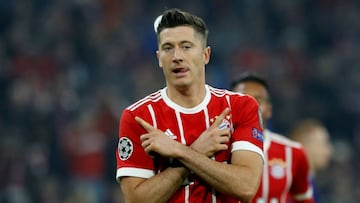 El delantero polaco del Bayern Munich, Robert Lewandowski.