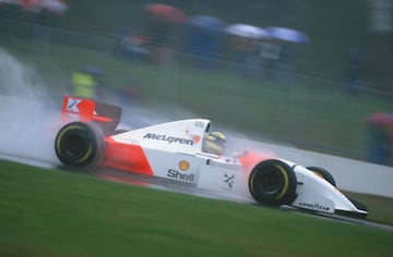 Senna, en Donington Park 1993.