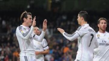 Bale celebra el segundo gol con Cristiano.