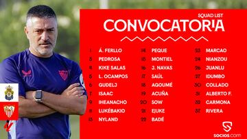 La convocatoria del Sevilla.