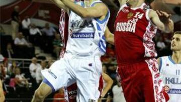 <b>RUSIA 73 - GRECIA 69</b>. La selección de Rusia ha vencido a la de Grecia en la quinta jornada del Mundial de baloncesto y apuntan como posible rival de España en los octavos de final.