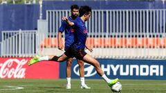 Jo&atilde;o F&eacute;lix en la sesi&oacute;n del Atl&eacute;tico ayer. 