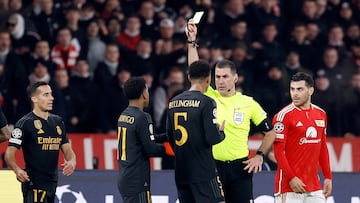 An Englishman, Frenchman and a referee went into the Bernabéu with yellow cards on their minds, but the punchline may not be so funny.