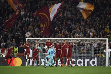 Leo Messi's free-kick.