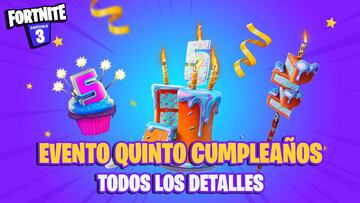 Evento Quinto Cumpleaños de Fortnite: fechas, horarios y todos los detalles