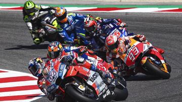 Misano Adriatico (Italy), 09/09/2018.- Winner, Italian rider Andrea Dovizioso (L) of Ducati Team, in action during the MotoGP race of the Grand Prix of San Marino and the Rimini Riviera at Misano circuit, in Misano Adriatico, Italy, 09 September 2018. (Motociclismo, Ciclismo, Italia) EFE/EPA/PASQUALE BOVE