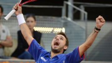 Stanislas Wawrinka celebra su triunfo ante Berdych.