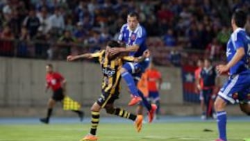 Ubilla ya cabeceó para el 2-1 de la U. Fue un grito que buscaba hace rato.