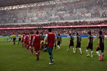 Así se vivió en el campo el partido de ida de semifinales entre los Diablos Rojos y el conjunto del Rebaño en el Nemesio Diez.