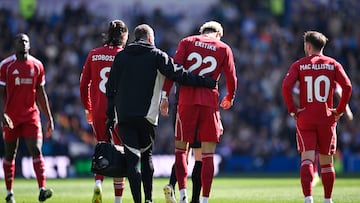 The striker hobbled out of Saturday’s league game at Brighton. He showed up for duty with France in Clairefontaine on Monday.