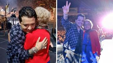 Christian Nodal cumplió el sueño de una fan de 92 años y le cantó en pleno concierto