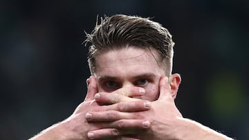 Soccer Football - Primeira Liga - Sporting CP v Boavista - Estadio Jose Alvalade, Lisbon, Portugal - December 14, 2024 Sporting CP's Viktor Gyokeres reacts after scoring their first goal REUTERS/Rodrigo Antunes
