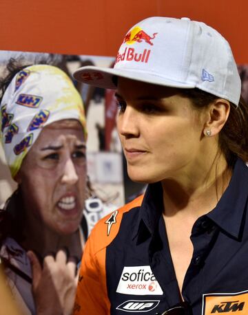 La piloto española durante la presentación del Rally Dakar 2020