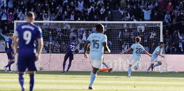 Nolito celebra el 1-1 al Real Madrid. 