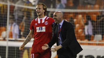 Rakitic y Monchi, en una imagen de archivo.