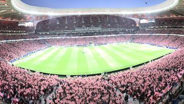Panorámica del Wanda Metropolitano en el estreno del estadio rojiblanco ante el Málaga.