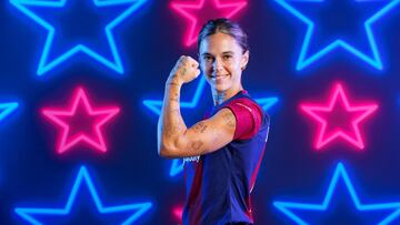 Mapi León posa para la UEFA Women's Champions League.