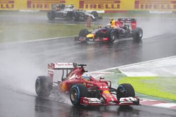 Fernando Alonso, Daniel Ricciardo y Kevin Magnussen.