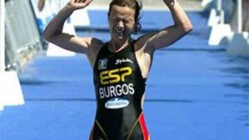 <B>EN CASA.</B> La madrileña ha Burgos ha completado un sensacional triatlón que le ha permitido finalizar en tercera posición.