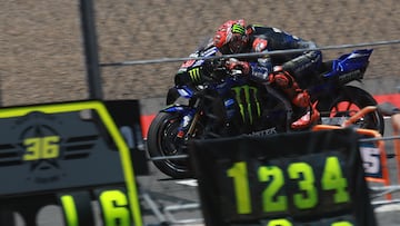 Quartararo, con la Yamaha en Indonesia.