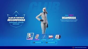 Club de Fortnite septiembre 2022: nueva skin Desamorada ya disponible