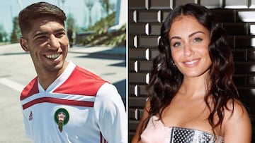 Im&aacute;genes del futbolista Achraf Hakimi y de la actriz Hiba Abouk 