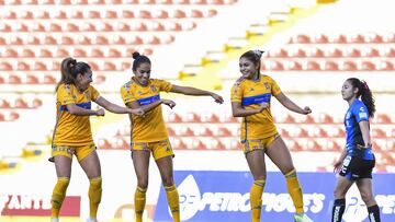  Maricarmen Reyes celebrates her goal 01- of Tigres  during the game Queretaro vs Tigres UANL, corresponding to Round 11 of the Torneo Apertura 2023 of the Womens Liga BBVA MX, at La Corregidora Stadium, on September 15, 2023.

<br><br>

Maricarmen Reyes celebra su gol 0-1 de Tigres durante el partido Queretaro vs Tigres UANL, correspondiente a la Jornada 11 del Torneo Apertura 2023 de la Liga BBVA MX Femenil, en el Estadio La Corregidora, el 15 de Septiembre de 2023