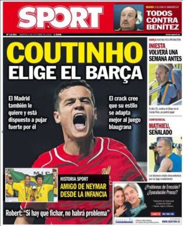 Portadas de la prensa deportiva