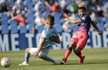 Poco le duró la alegría al conjunto olívico, Correa recibió un genial pase cruzado de Saúl Ñíguez y disparó al palo largo de Dituro que sólo pudo observar el balón que iba al fondo de la red.