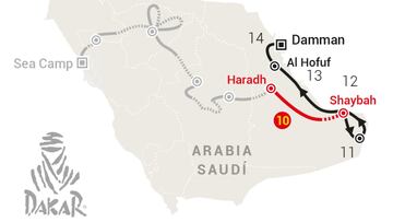 Recorrido de la Etapa 10 del Dakar 2023.