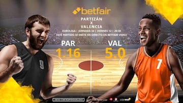 Partizán vs. Valencia Basket: horario, TV, estadísticas, clasificación y pronósticos
