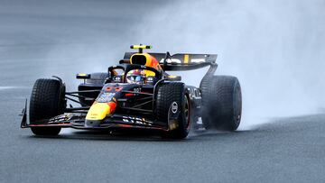 Formula One F1 - Dutch Grand Prix - Circuit Zandvoort, Zandvoort, Netherlands - August 23, 2024 Red Bull's Sergio Perez during practice REUTERS/Lisi Niesner