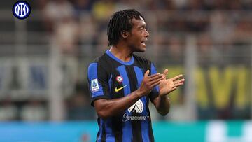 Juan Guillermo Cuadrado en un partido de Inter.